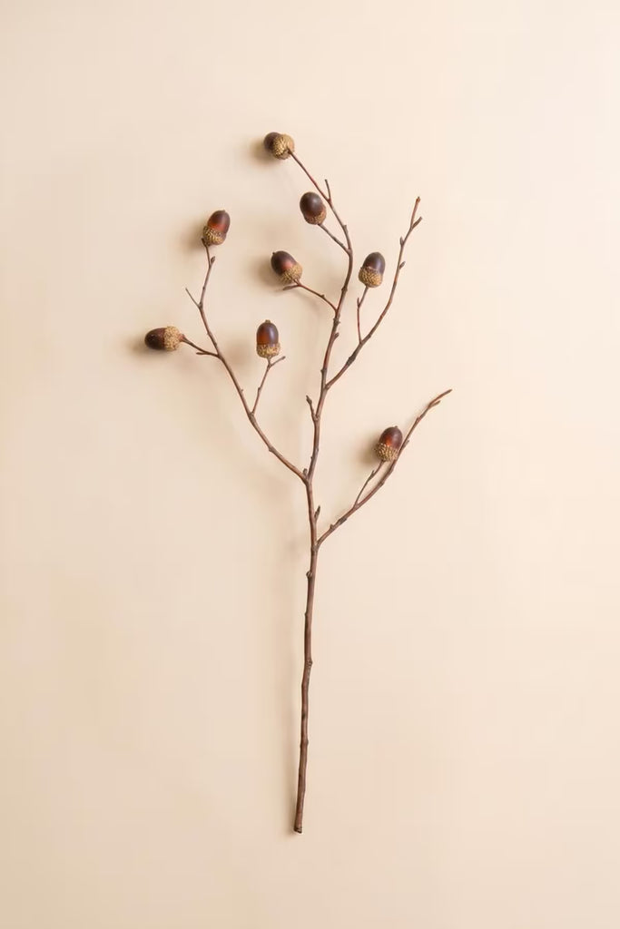 Artificial Acorn Spray (Set of 6)