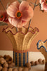 Set of 2 Twisted Paper Vases with Ruffled Rims