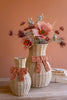 Set of 2 Twisted Paper Vases with Bows