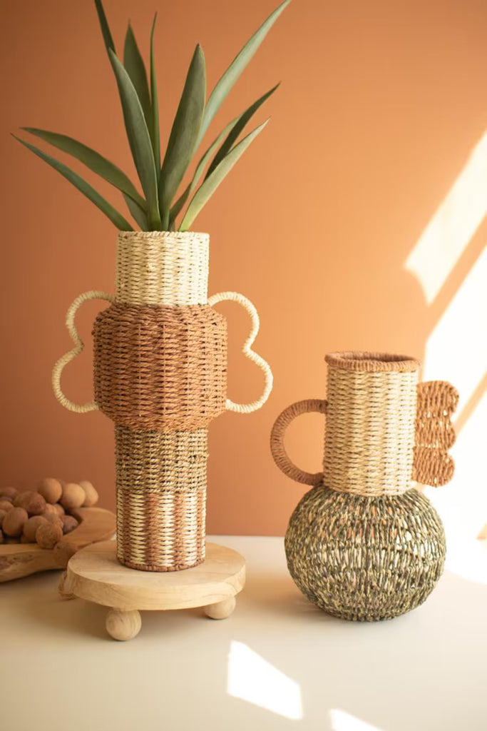 Set of 2 Twisted Paper Urns
