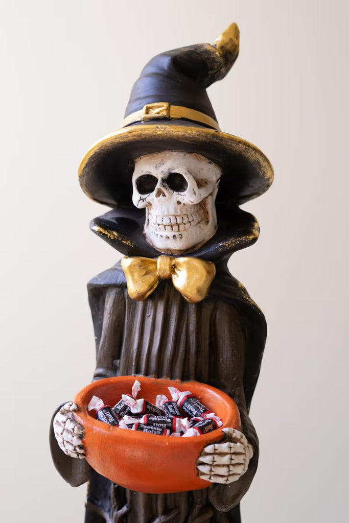 Set of 2 Painted Resin Halloween Grim Reapers