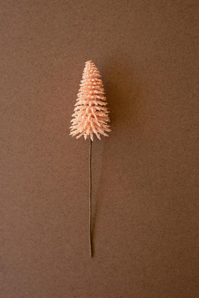 Mini Bottle Brush Trees on a Stem / Pink (Set of 24)