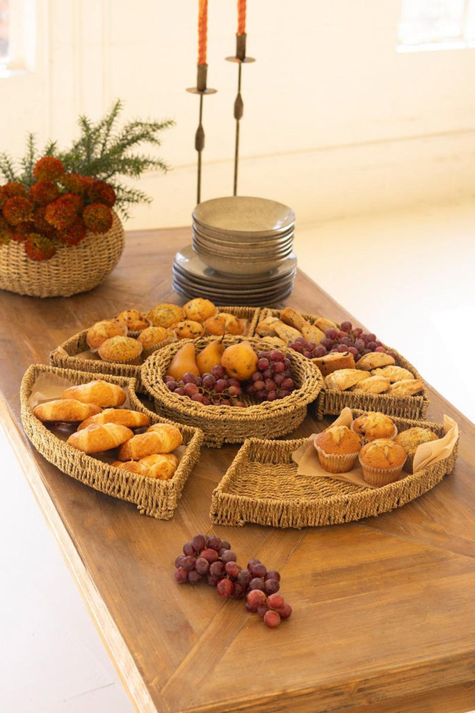 Large Woven Vine Five Piece Round Serving Set