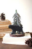 Wooden Bear with Christmas Tree