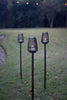 Brown Bamboo Lantern Garden Stake (Set of 4)