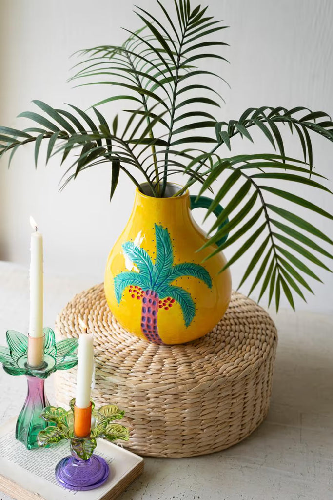 Funky Ceramic Palm Tree Vase