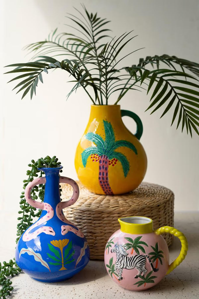 Funky Ceramic Palm Tree Vase
