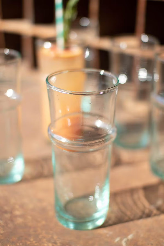 Tall Recycled Moroccan Style Tea Glass (Set of 6)