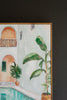 Framed Moroccan Hotel Painting
