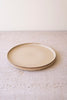 Set of 3 Khaki Ceramic Dinner Plate, Salad Plate and Bowl with Ridges (6 Sets)