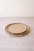 Set of 3 Khaki Ceramic Dinner Plate, Salad Plate and Bowl with Ridges (6 Sets)