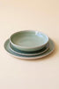 Set of 3 Sea Mist Ceramic Dinner Plate, Salad Plate and Bowl (6 Sets)