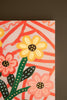Funky Pink Flowers with Blue Vase Painting