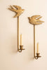 Antique Gold Sparrow Candle Wall Sconces