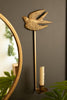 Antique Gold Sparrow Candle Wall Sconces