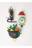 Hand-Painted Tomatoes on Scale Wall Clock with Moving Pendulum