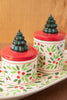 Set of 2 Ceramic Christmas Canisters