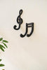 Set of 2 Cast Iron Musical Notes Hooks