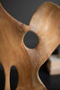 Smooth Hand-Carved Teak Wood Sculpture on a Base