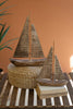 Set of 2 Rustic Recycled Wood Sailboats