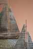 Set of 2 Rustic Recycled Wood Sailboats