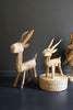 Set of 2 Rustic Teak Reindeer