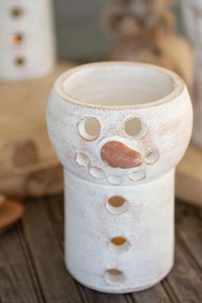 Clay Snowman Luminary (Set of 4)