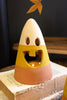 Set of 2 Clay Candy Corn Lanterns