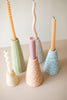 Set of 5 Painted Clay Party Hat Candle Taper Holders