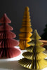 Set of 6 Jewel Tone Paper Accordian Christmas Trees