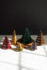 Set of 6 Jewel Tone Paper Accordian Christmas Trees