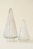 Set of 2 Clear Glass Christmas Trees