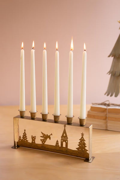 Antique Gold Table Top Christmas Candelabra
