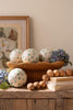 Spun Bamboo Ball with Fan Palm Capiz Shell Detail (Set of 4)