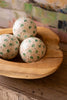 Spun Bamboo Ball with Fan Palm Capiz Shell Detail (Set of 4)