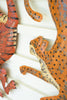 Set Of 2 Hand Hammered Recycled Cheetah And Tiger Wall Hanging - Hearts Attic 