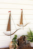 Set Of 2 Painted Metal Sailboat Wall Hangings - Hearts Attic 