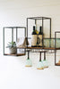 Metal And Wood Cubed Wall Wine Bar - Hearts Attic 