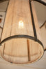 Round Double Layered Woven Fiber And Metal Pendant Light - Hearts Attic 