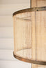 Round Double Layered Woven Fiber And Metal Pendant Light - Hearts Attic 