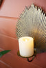 Antique Brass Palm Leaf Candle Sconce - Hearts Attic 