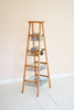Wooden Ladder With Wire Baskets Display - Hearts Attic 