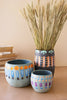 Set Of Three Colorful Ceramic Vases - Hearts Attic 