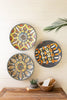 Set Of Three Ceramic Platter Wall Art - One Each Design - Hearts Attic 