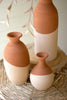 Set Of 3 Ivory Dipped Clay Vases - Hearts Attic 