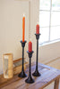 Set Of Three Metal Taper Candle Stands - Black - Hearts Attic 