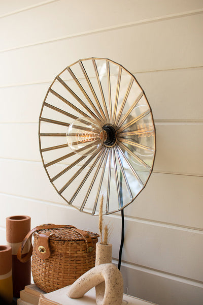 Glass And Iron Wall Lamp - Hearts Attic 
