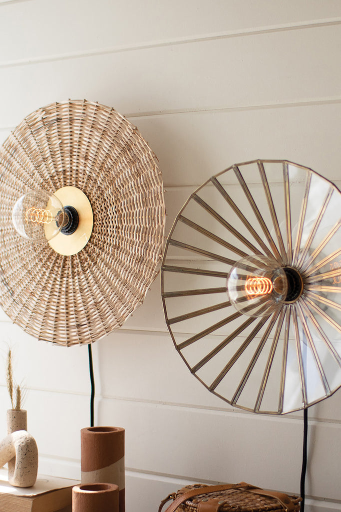 Glass And Iron Wall Lamp - Hearts Attic 
