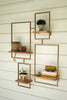 Iron And Wood Wall Unit With 4 Shelves - Hearts Attic 