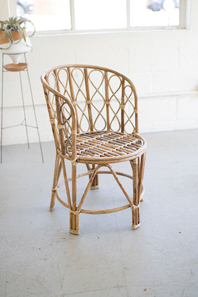 Barrel Shaped Bamboo Chair - Hearts Attic 